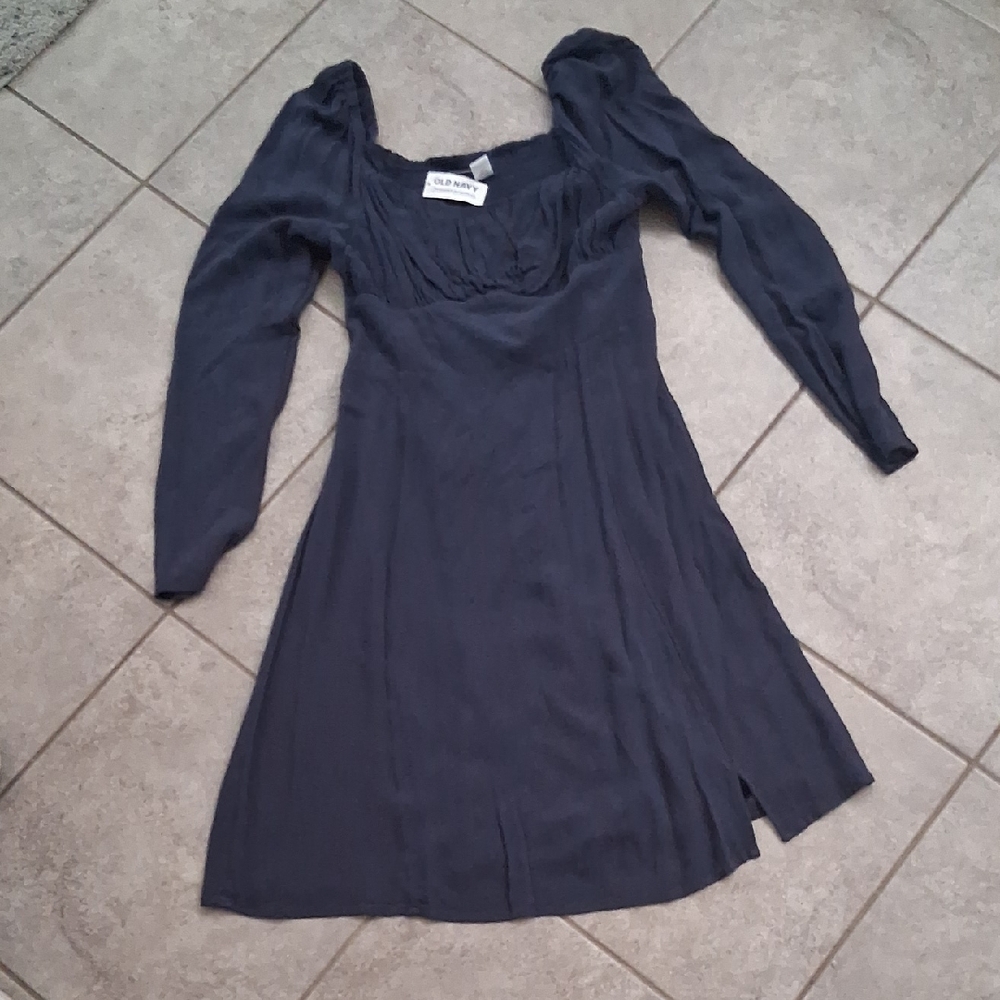 Stylish Navy Long Sleeve Dress